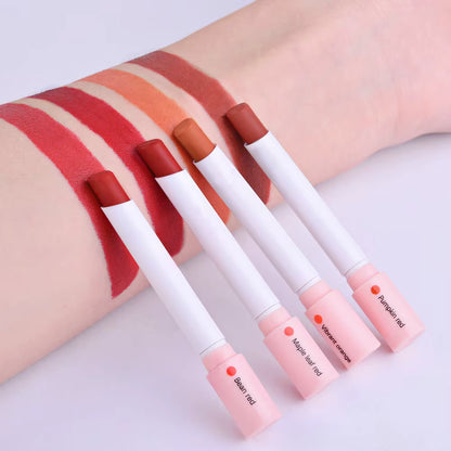 4 Colors Cigarette Lipstick Set Waterproof Matte Long Lasting Lip Tint Kit