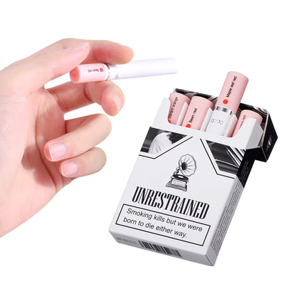 4 Colors Cigarette Lipstick Set Waterproof Matte Long Lasting Lip Tint Kit